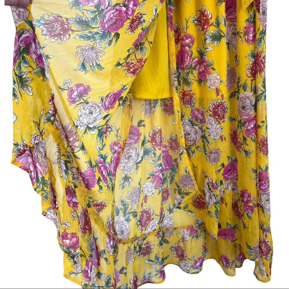 Band of Gypsies Vintage Floral Wrap Maxi Dress - Picture 9 of 11